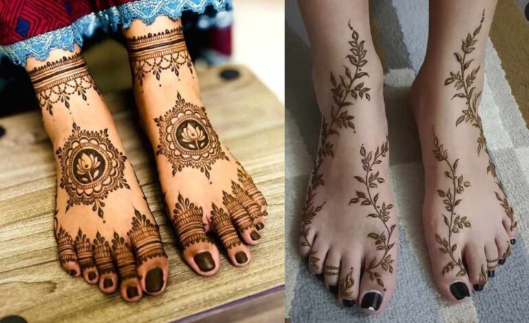 Cute and Simple Easy Foot Mehndi Design