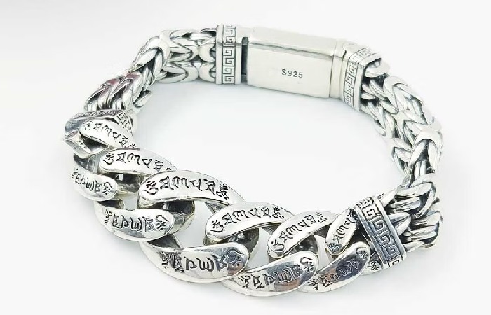 Real Silver Bracelet for Men