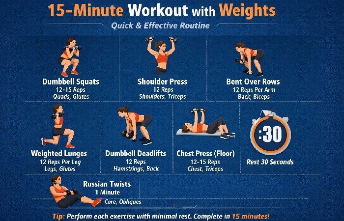 15-Minute Workout with Weights