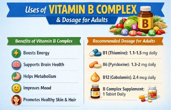 Uses of Vitamin B Complex Dosage for Adults