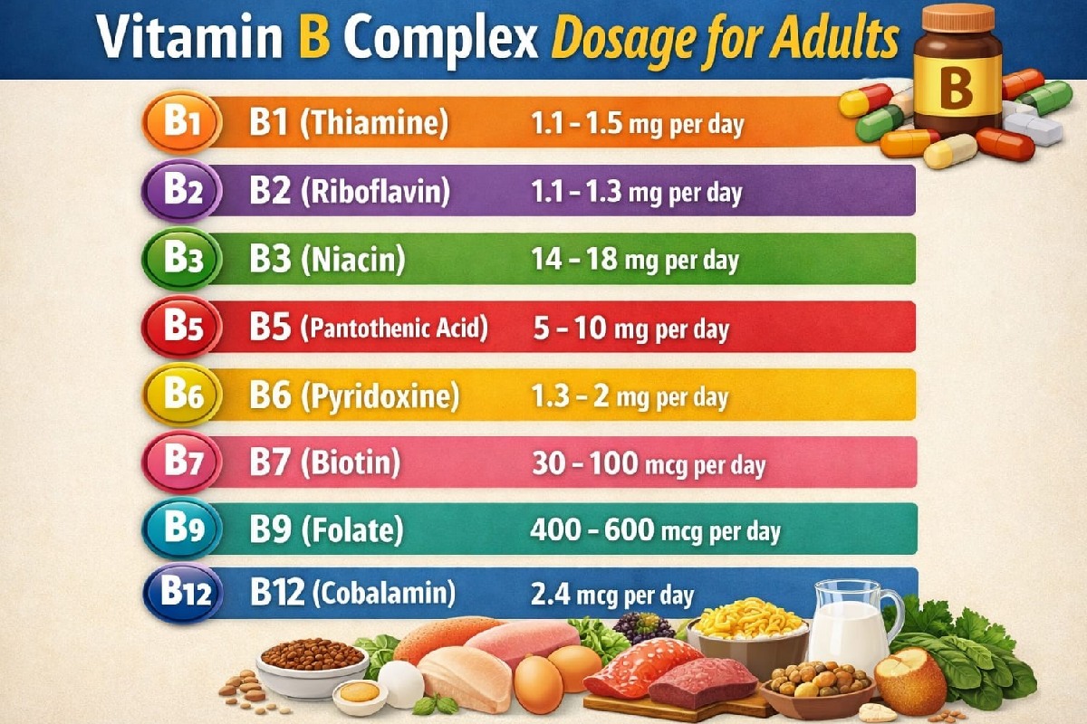 Vitamin B Complex Dosage for Adults: Recommended Daily Intake and Supplement Guide