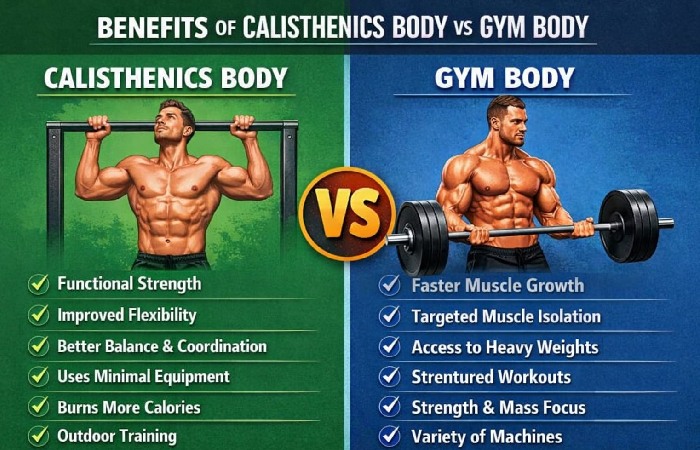 Benefits of Calisthenics Body and Gym Body