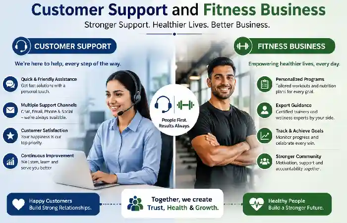 customer support and fitness business