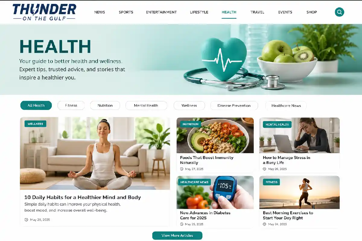 Health and Wellness at Thunderonthegulf.com: A Guide to Healthy Living and Fitness