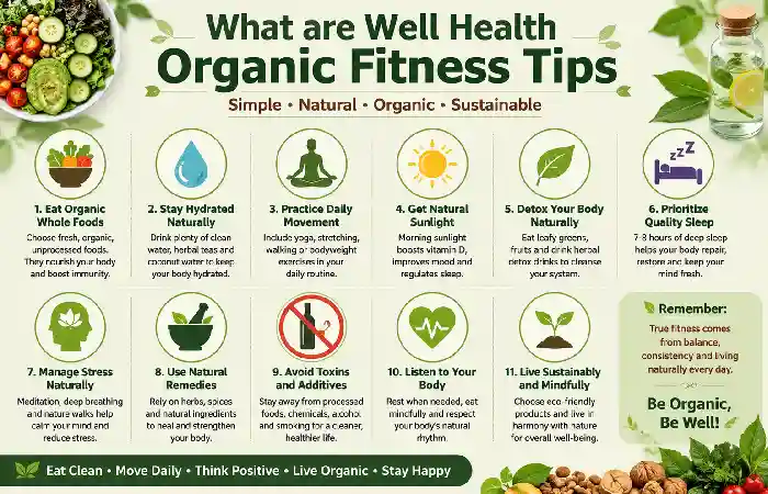 what are well health organic fitness tips