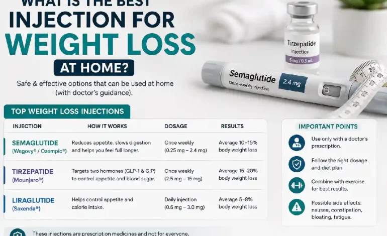 What Is the Best Injection for Weight Loss at Home? Options, Safety and Medical Consultation