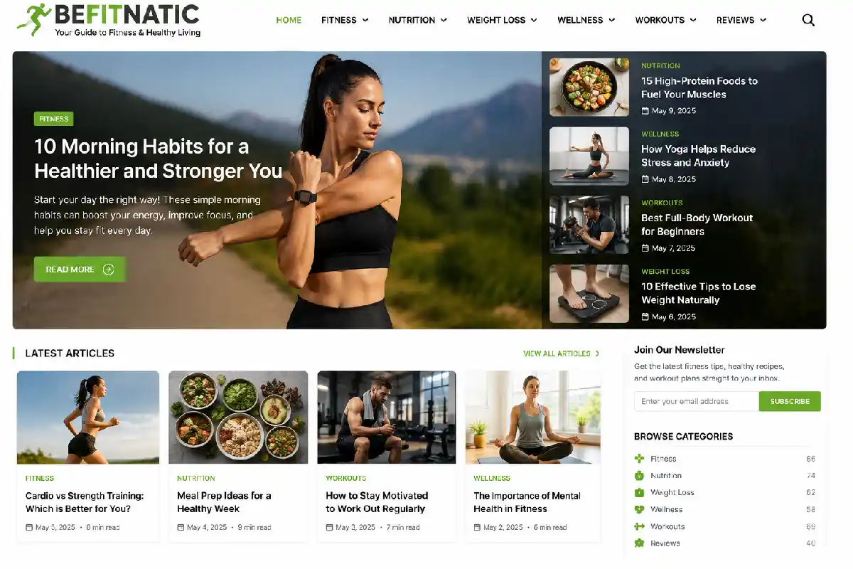 www.BeFitNatic .com: Fitness, Workouts, Nutrition and Healthy Living Guide