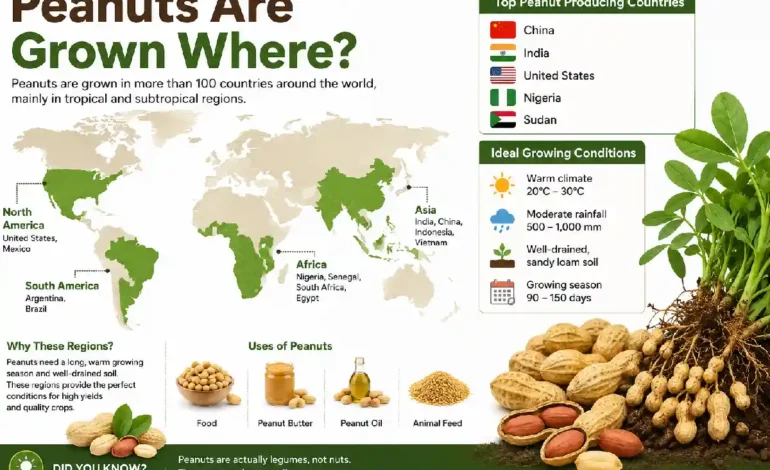 Where Are Peanuts Grown? Major Growing Regions and Countries