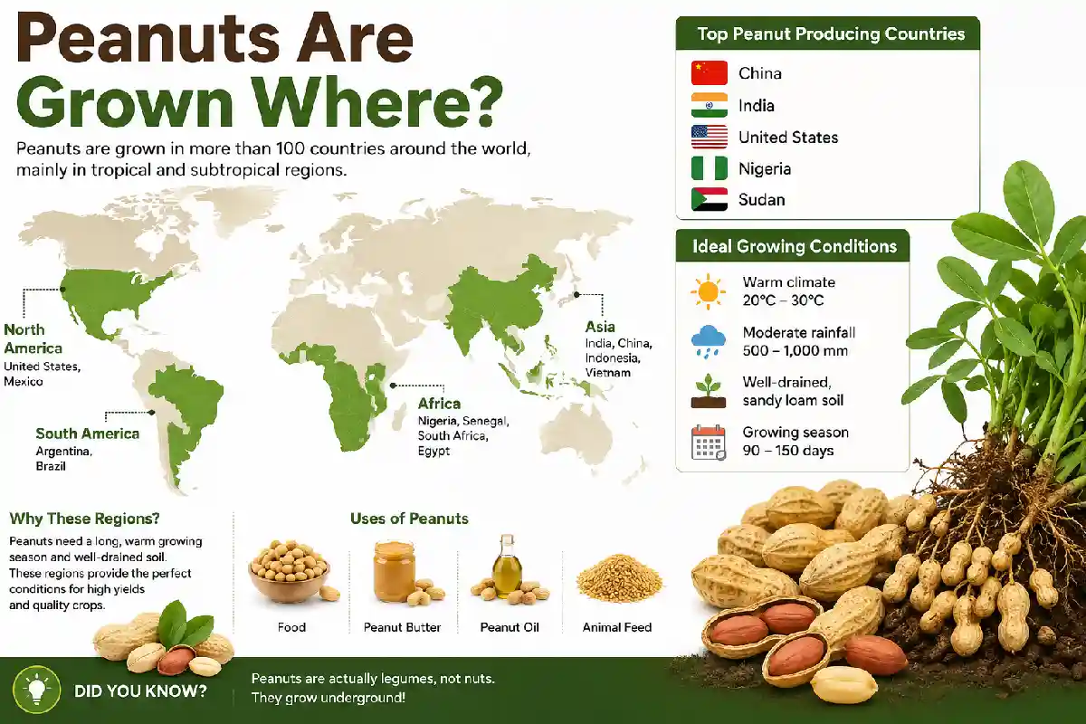 Where Are Peanuts Grown? Major Growing Regions and Countries