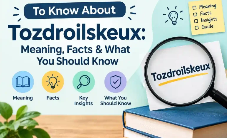 To Know About Tozdroilskeux: Meaning, Facts & What You Should Know